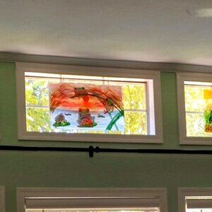 Window decor, acrylic hanging art